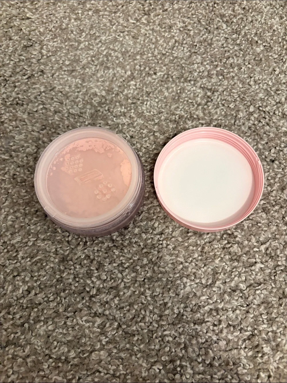 ONE/SIZE Pink Setting Powder Jar with Frosted Base
